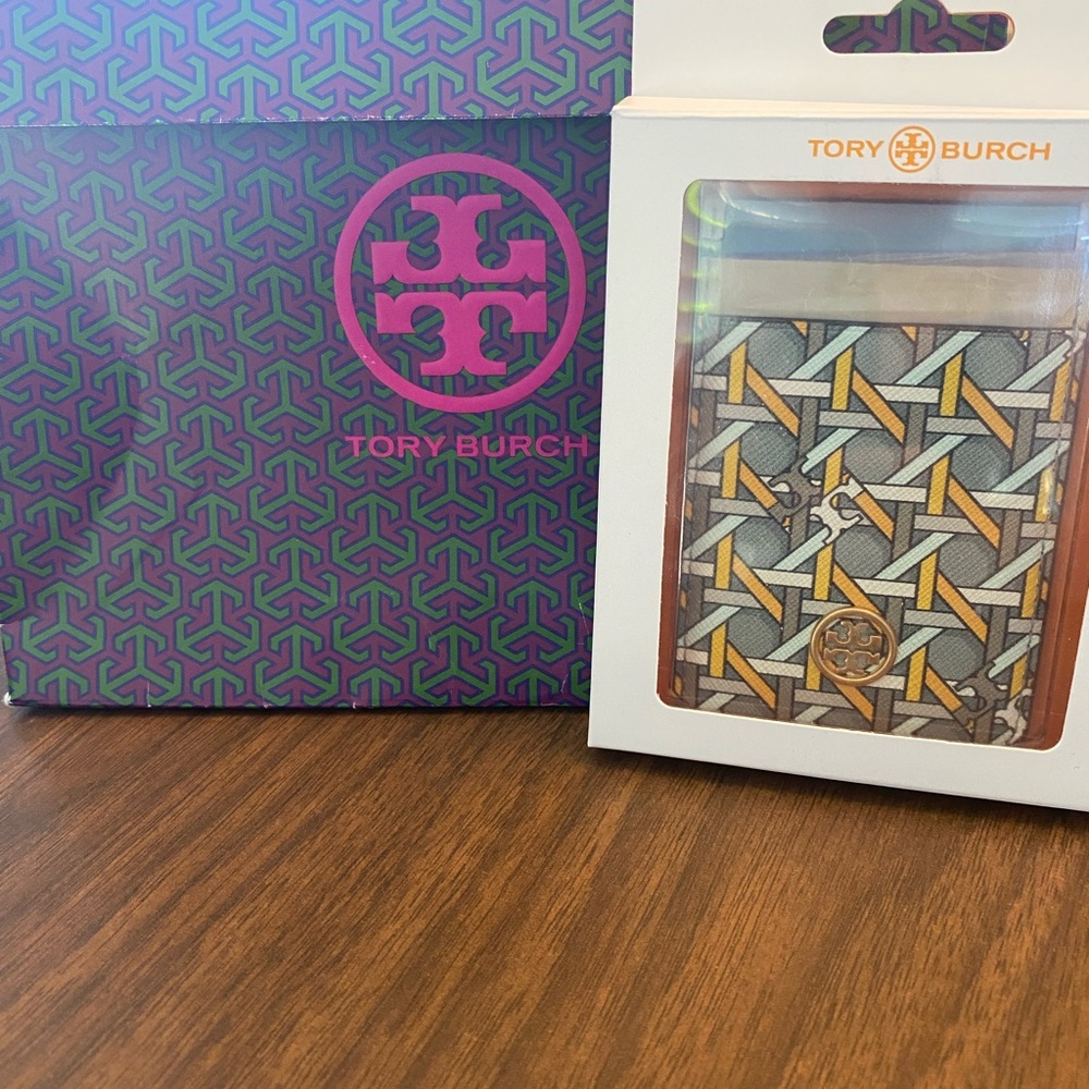 New in box, Tory Burch card holder for phone.